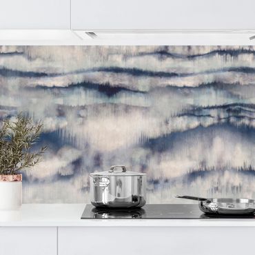 Revêtement cuisine - Montagnes abstraites à l'aquarelle