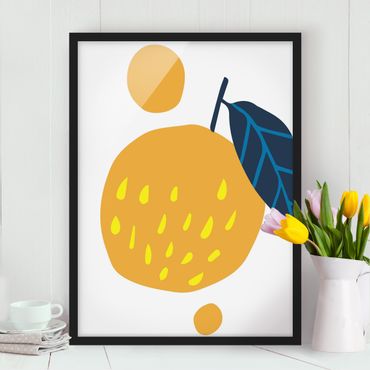 Framed poster - Abstract Shapes - Orange