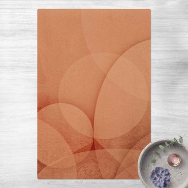 Tapis en liège - Abstract Graphics In Peach-Colour - Format portrait 2:3