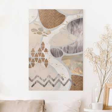 Tableau sur toile - Abstract Quarry Pastel Pattern