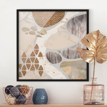 Framed poster - Abstract Quarry Pastel Pattern