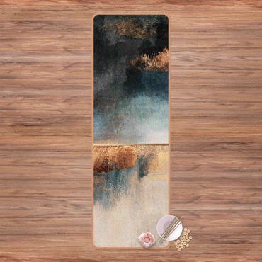 Tapis de yoga - Abstract Lakeshore In Gold