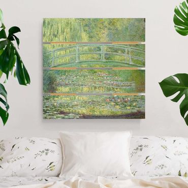 Impression sur bois - Claude Monet - Japanese Bridge
