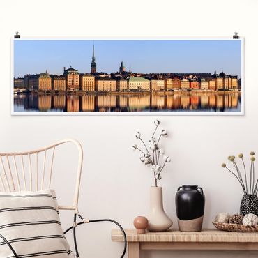 Poster panoramique architecture & skyline - Stockholm Skyline