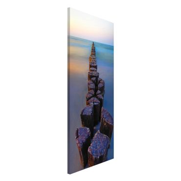 Tableau magnétique - Groynes At Sunset At The Ocean