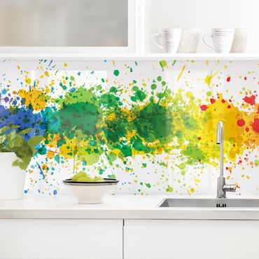 Revêtement mural cuisine - Rainbow Splatter II