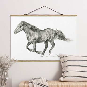 Tableau en tissu avec porte-affiche - Wild Horse Trial - Mare