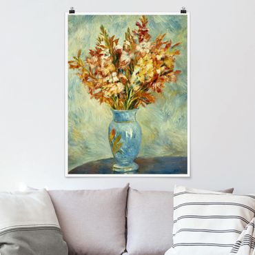 Poster reproduction - Auguste Renoir - Gladiolas in a Blue Vase