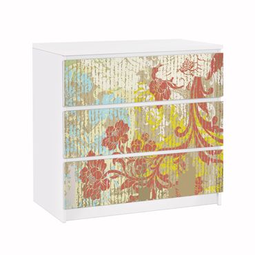 Papier adhésif pour meuble IKEA - Malm commode 3x tiroirs - Flowers Of Past Time