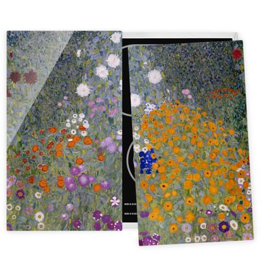 Cache plaques de cuisson en verre - Gustav Klimt - Cottage Garden