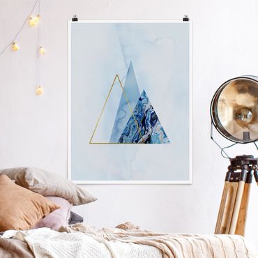Poster - Geometry In Blue And Gold II
