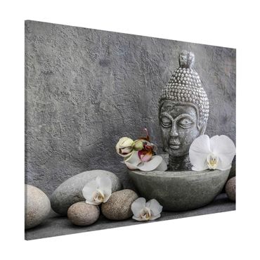 Tableau magnétique - Zen Buddha, Orchid And Stone