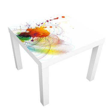 Papier adhésif pour meuble IKEA - Lack table d'appoint - Rainbow Background
