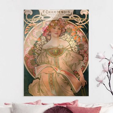Tableau en verre - Alfons Mucha - Poster For F. Champenois