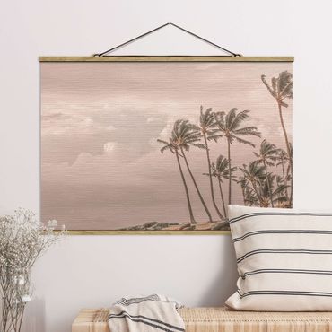 Tableau en tissu avec porte-affiche - Aloha Hawaii Beach ll - Format paysage 3:2
