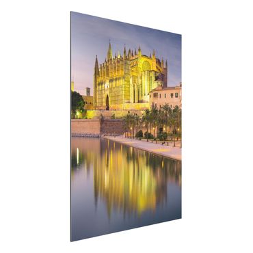 Tableau sur aluminium - Catedral De Mallorca Water Reflection