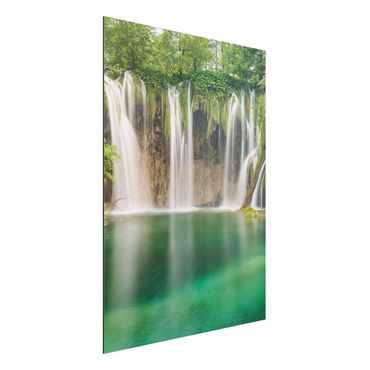 Tableau sur aluminium - Waterfall Plitvice Lakes