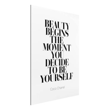 Tableau sur aluminium - Be Yourself Coco Chanel