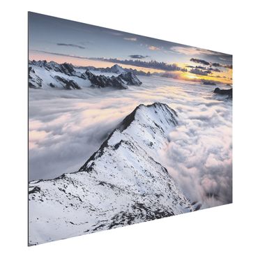 Tableau sur aluminium - View Of Clouds And Mountains