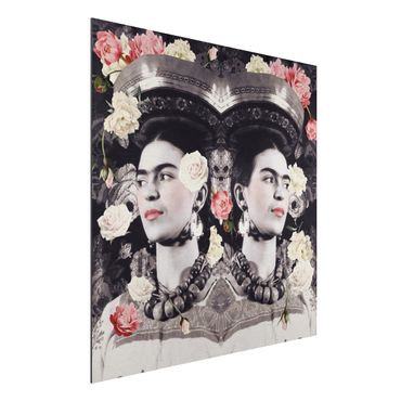 Tableau sur aluminium - Frida Kahlo - Flower Flood