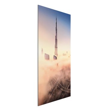 Tableau sur aluminium - Heavenly Dubai Skyline