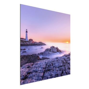 Tableau sur aluminium - Lighthouse In The Morning
