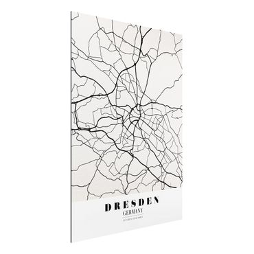 Tableau sur aluminium - Dresden City Map - Classical