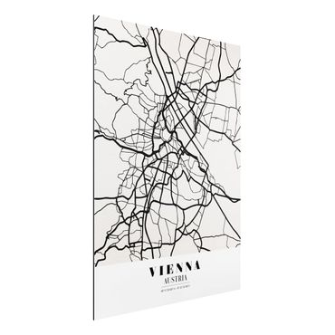 Tableau sur aluminium - Vienna City Map - Classic