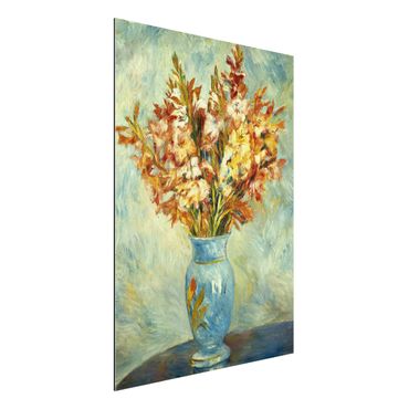 Tableau sur aluminium - Auguste Renoir - Gladiolas in a Blue Vase