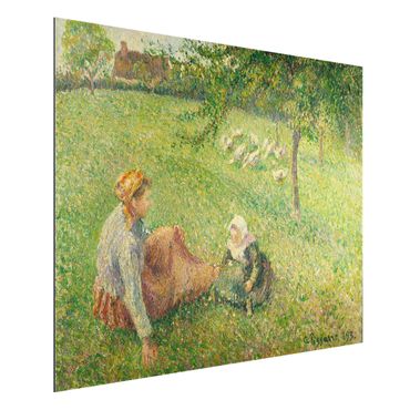 Tableau sur aluminium - Camille Pissarro - The Geese Pasture