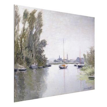Tableau sur aluminium - Claude Monet - Argenteuil Seen From The Small Arm Of The Seine