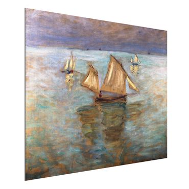 Tableau sur aluminium - Claude Monet - Fishing Boats Near Pourville