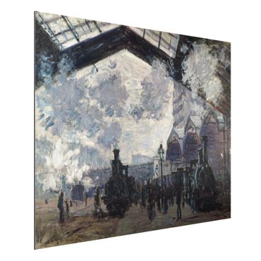 Tableau sur aluminium - Claude Monet - Gare Saint Lazare
