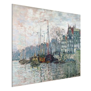 Tableau sur aluminium - Claude Monet - View Of The Prins Hendrikkade And The Kromme Waal In Amsterdam