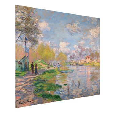 Tableau sur aluminium - Claude Monet - Spring On The Seine
