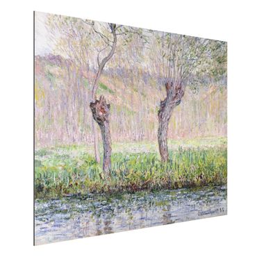 Tableau sur aluminium - Claude Monet - Willow Trees Spring