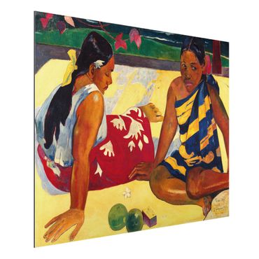 Tableau sur aluminium - Paul Gauguin - Parau Api (Two Women Of Tahiti)