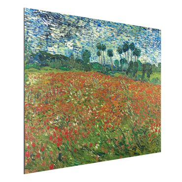 Tableau sur aluminium - Vincent Van Gogh - Poppy Field