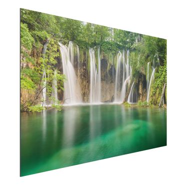 Tableau sur aluminium - Waterfall Plitvice Lakes