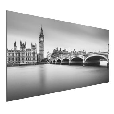 Tableau sur aluminium - Westminster Bridge And Big Ben