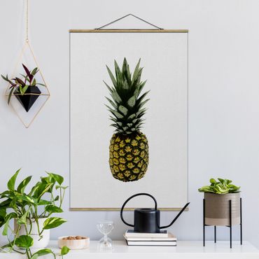 Tableau en tissu avec porte-affiche - Pineapple - Format portrait 2:3
