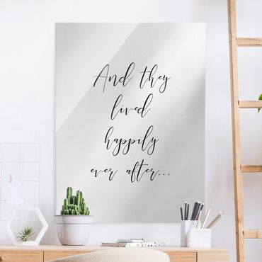 Tableau en verre - And they lived happily ever after - Format portrait