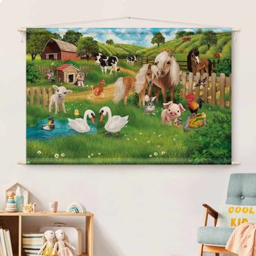 Tenture murale - Animal Club International - Animals On A Farm