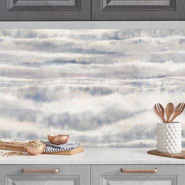 Revêtement cuisine - Bandes de brume à l'aquarelle