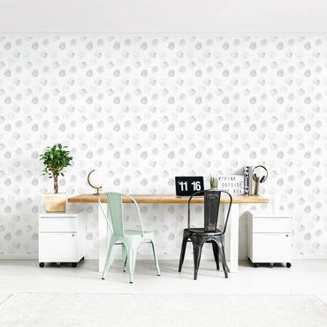 Wallpaper - Watercolour Dots Gray