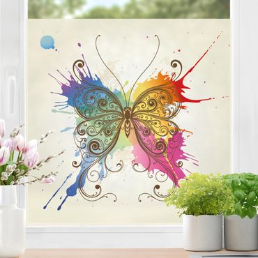Décoration pour fenêtres - Watercolour Butterfly
