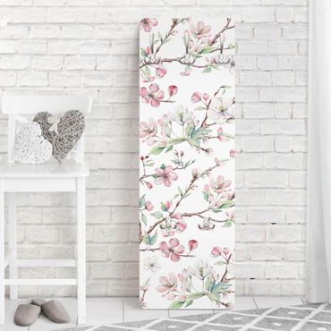 Porte-manteau - Watercolour Branches Of Apple Blossom In Light Pink And White