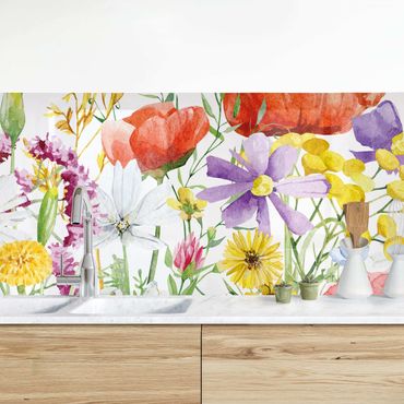 Revêtements muraux pour cuisine - Watercolour Flowers