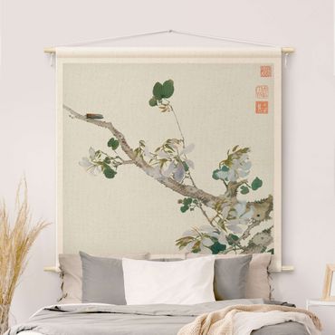 Tenture murale - Asian Drawing - Branch With Blossoms