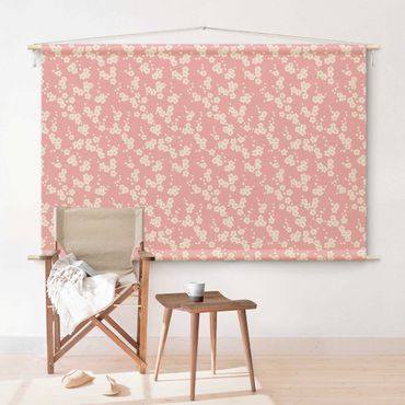 Tenture murale - Asian Cherry Blossom Pattern In Light Pink